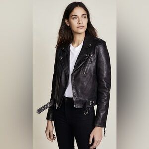 BLK DNM Black Leather Jacket 1 Size XS NWT